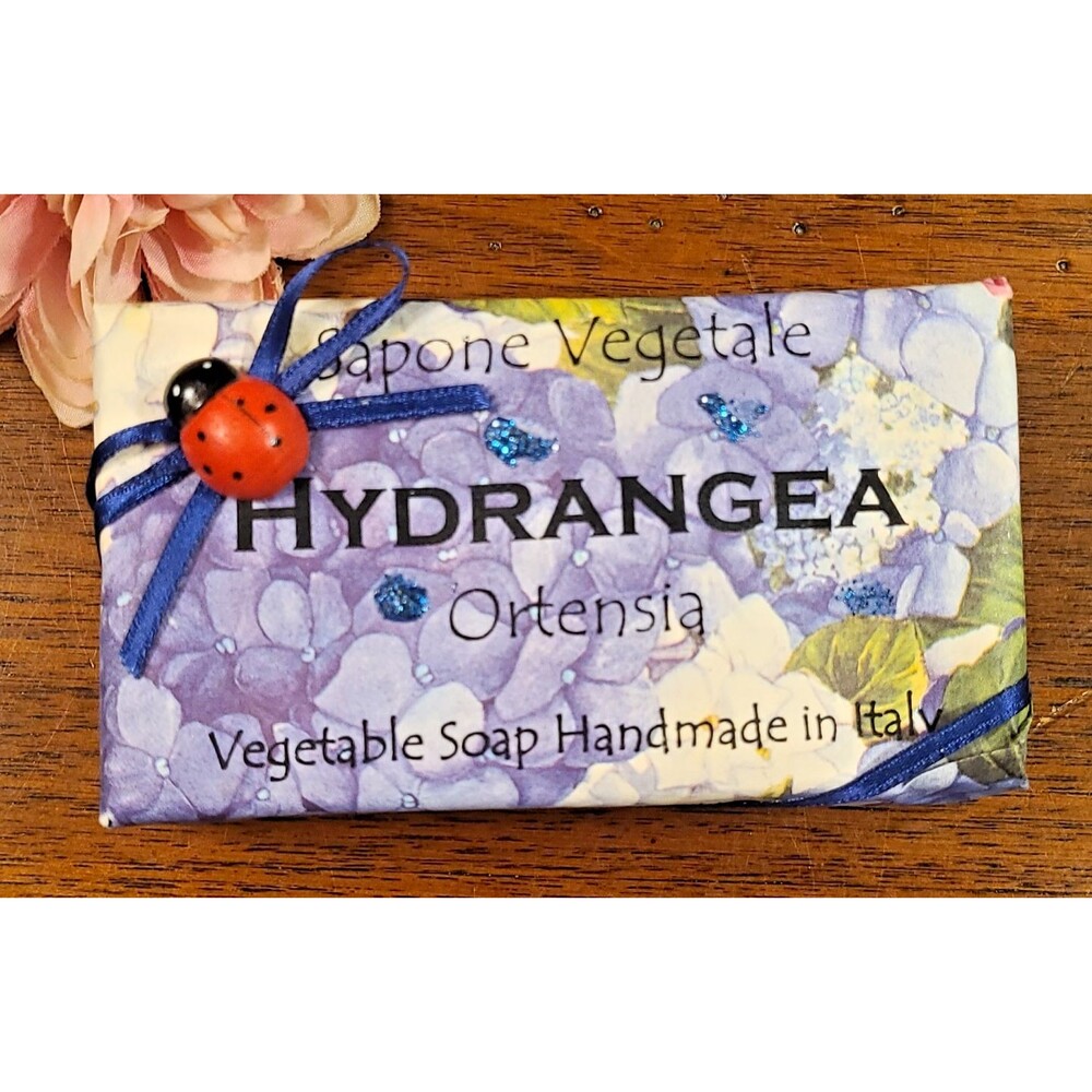 HYDRANGEA Sapone Vegetale Handmade in Italy 10.5 oz / 30 g Bar Soap NOS